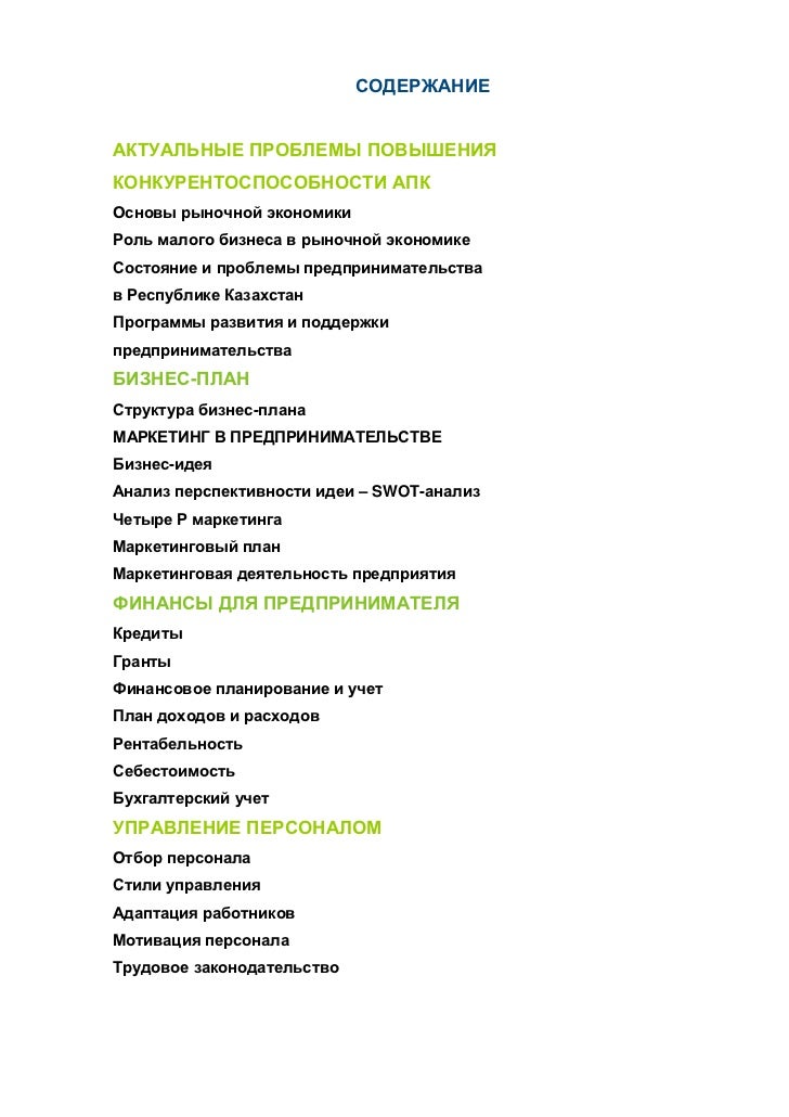 Основы предпринимательства: бизнес-план Основы предпринимательства: бизнес-план